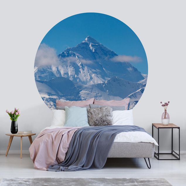 Self-adhesive round wallpaper - Mount Everest