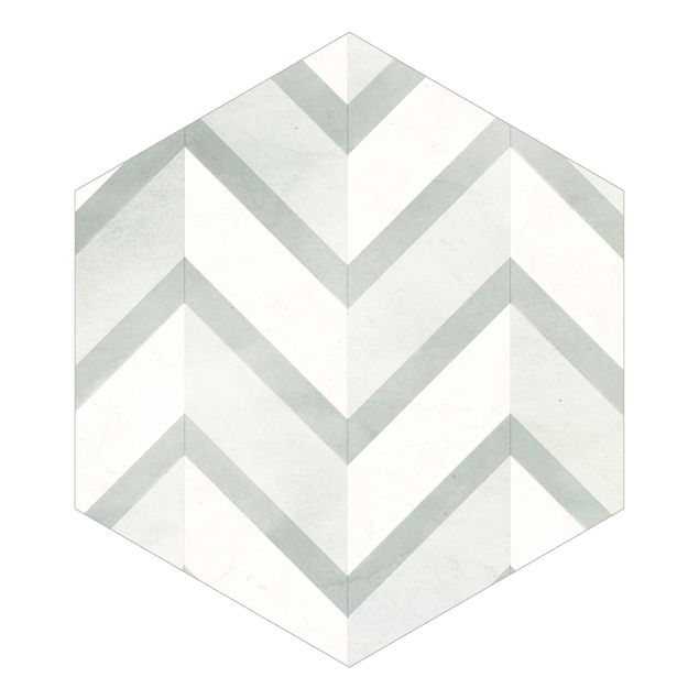 Self-adhesive hexagonal pattern wallpaper - Pattern Of Sea Glass
