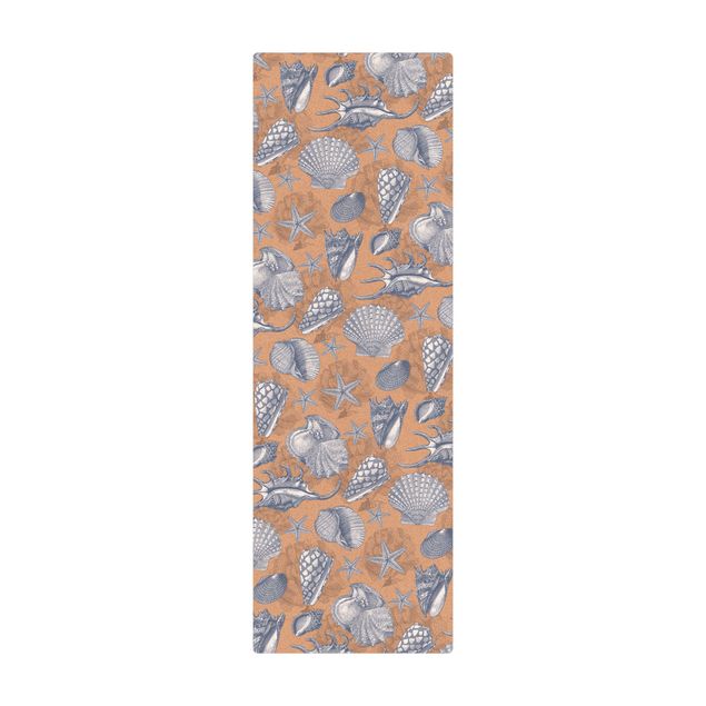 large area rugs Pattern Nautic Starfish And Clams