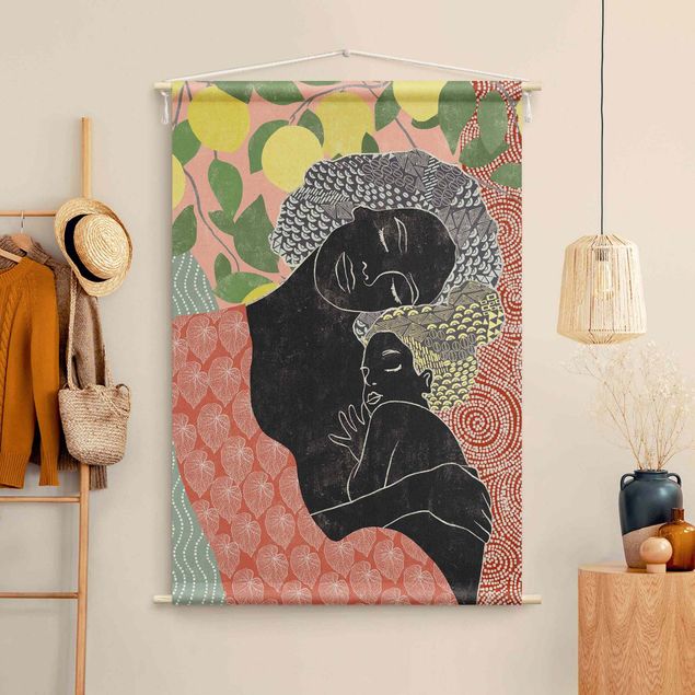 wall hangings Mother And Daughter Illustration