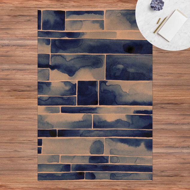 Tile rug Mystical Blue Wall