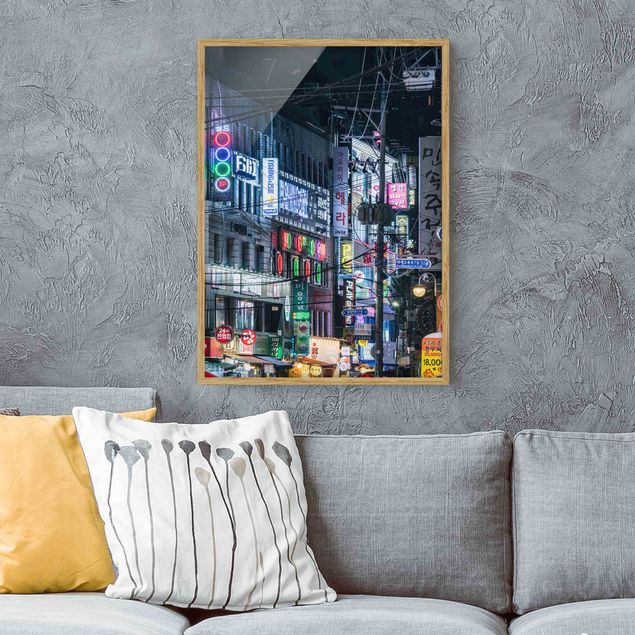 Framed poster - Nightlife Of Seoul