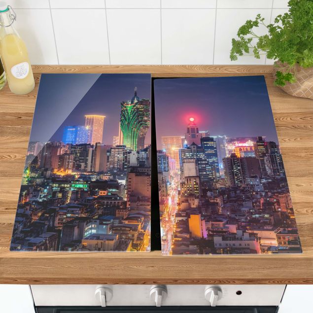 Stove top covers - Illuminated Night In Macao