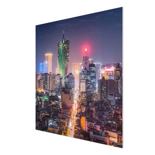 Print on forex - Illuminated Night In Macao - Square 1:1