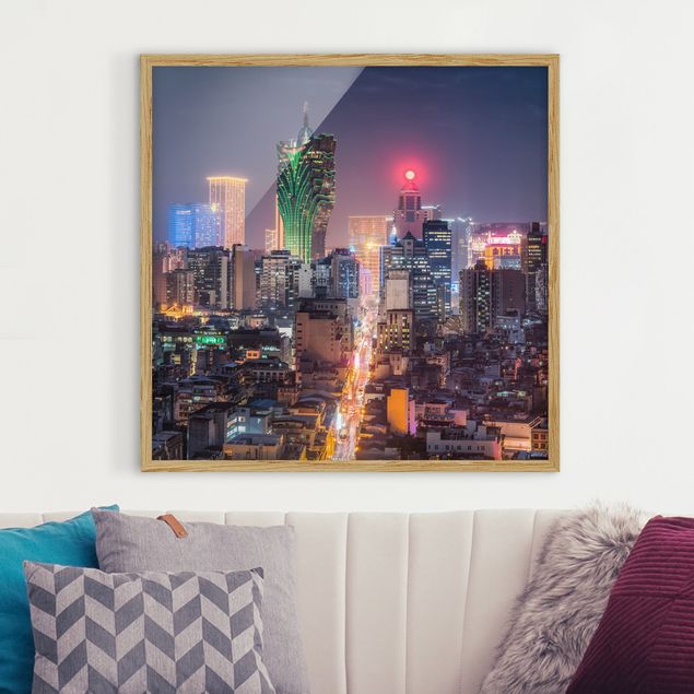 Framed poster - Illuminated Night In Macao