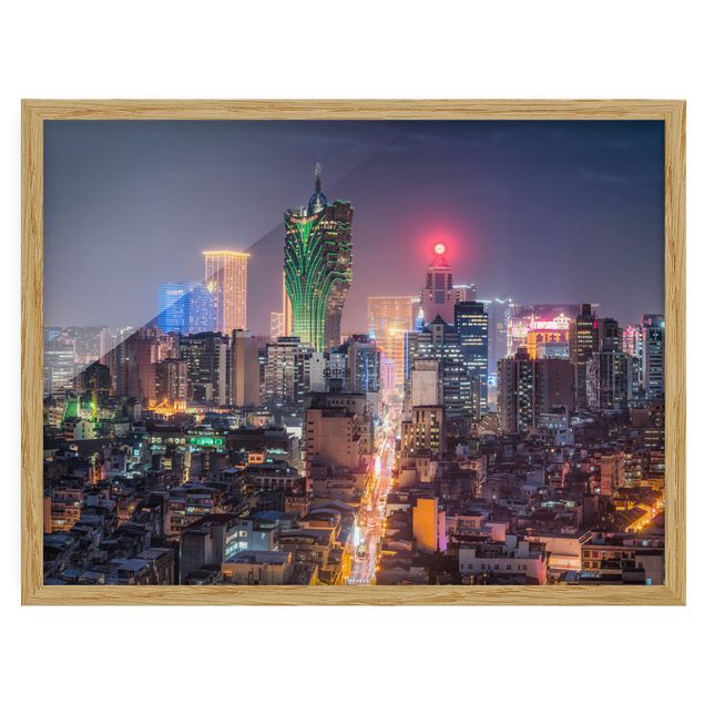 Framed poster - Illuminated Night In Macao