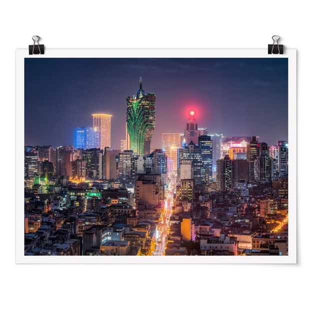 Poster - Illuminated Night In Macao