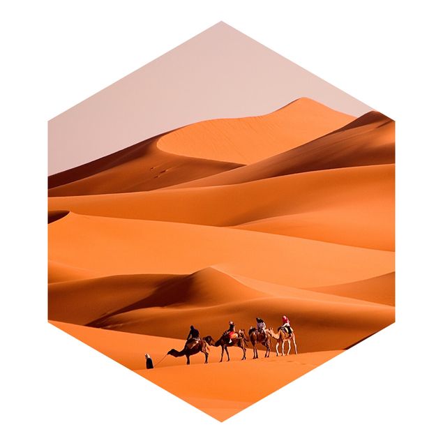 Self-adhesive hexagonal pattern wallpaper - Namib Desert