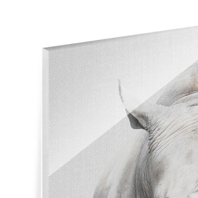 Glass print - Rhinoceros Nora