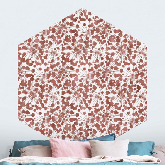 Wallpapers Natural Pattern Dandelion With Dots Copper