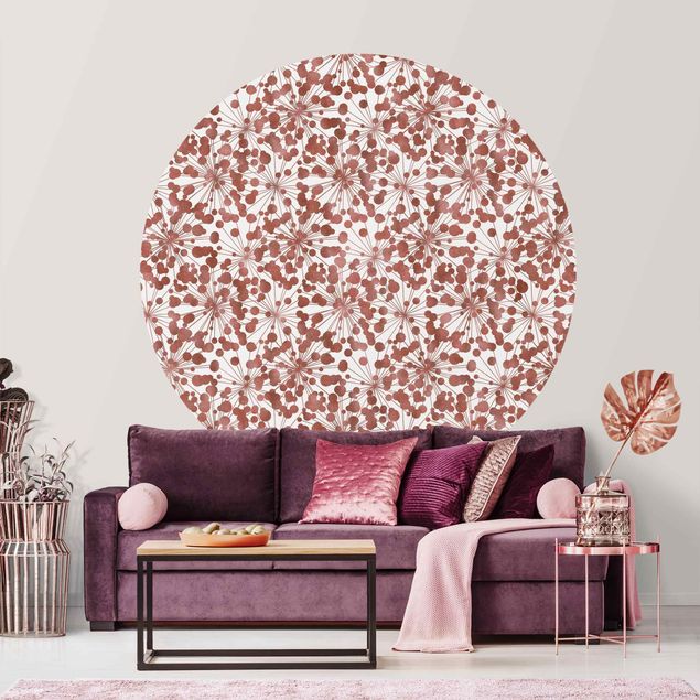 Wallpapers Natural Pattern Dandelion With Dots Copper