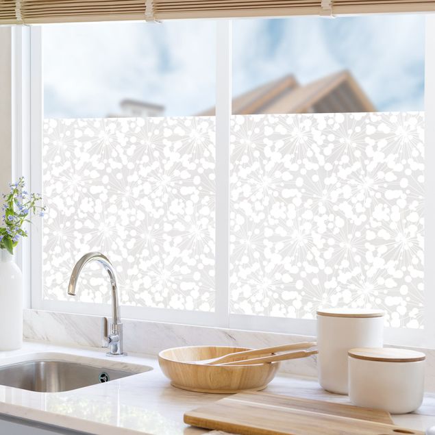Window film - Natural Pattern Dandelion With Dots