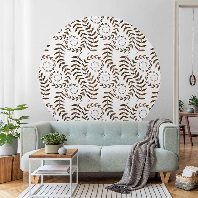 Wallpapers Natural Pattern Tendrils In Brown