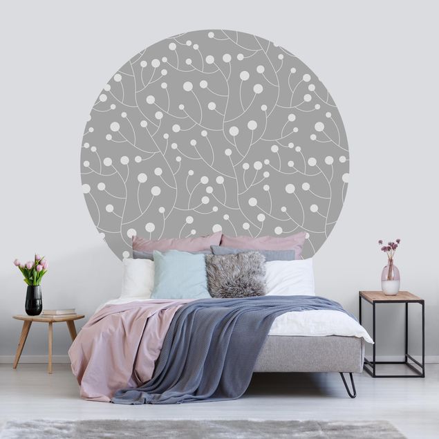 Wallpapers Natural Pattern Growth With Dots On Grey