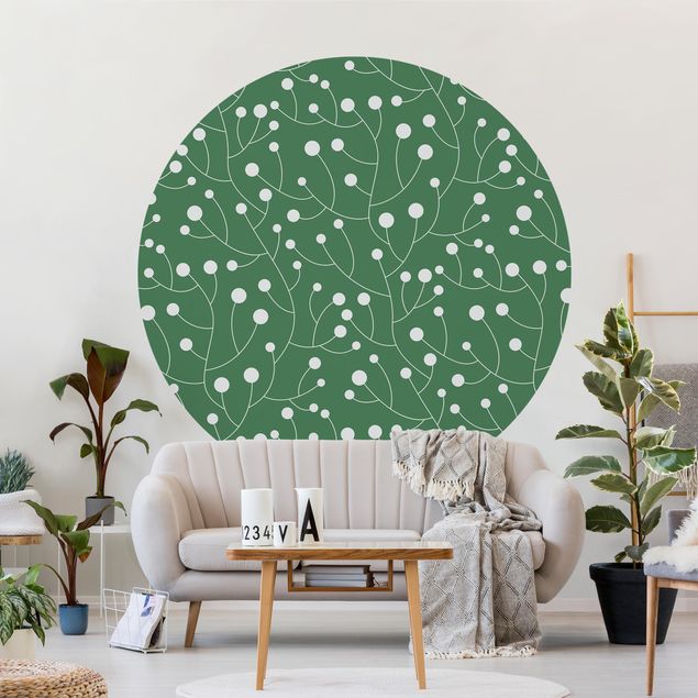 Wallpapers Natural Pattern Growth With Dots On Green