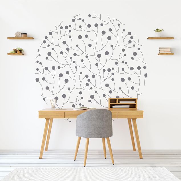Wallpapers Natural Pattern Growth With Dots Grey