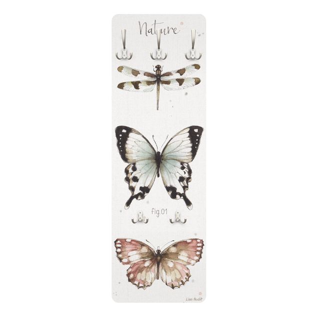 Coat rack modern - Nature - Watercolour Insects
