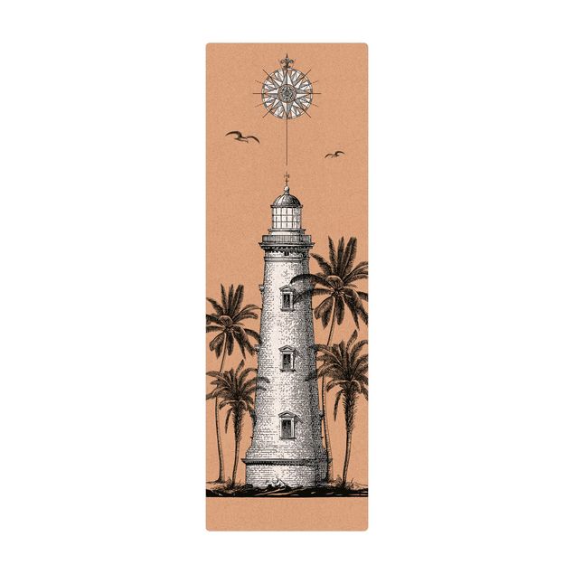 dining room area rugs Nautic Light House With Compass Rose