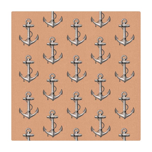 Large rugs Nautical Pattern Vintage Anchor