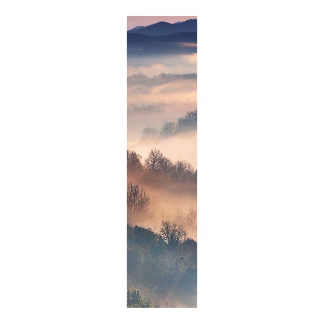 Sliding panel curtains set - Fog At Sunset