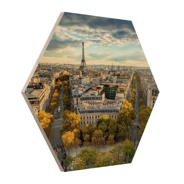Wooden hexagon - Nice day in Paris