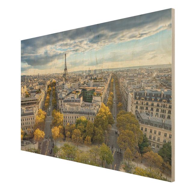 Wood print - Nice day in Paris