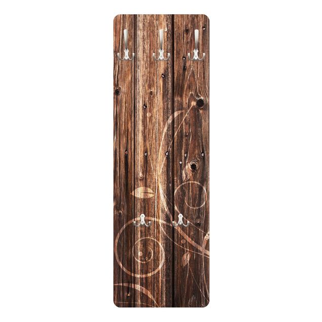 Coat rack - No.547 Wooden fence flora