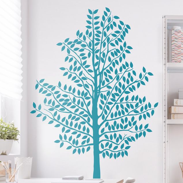 Tree wall art stickers No.AC84 Tree With Leaves