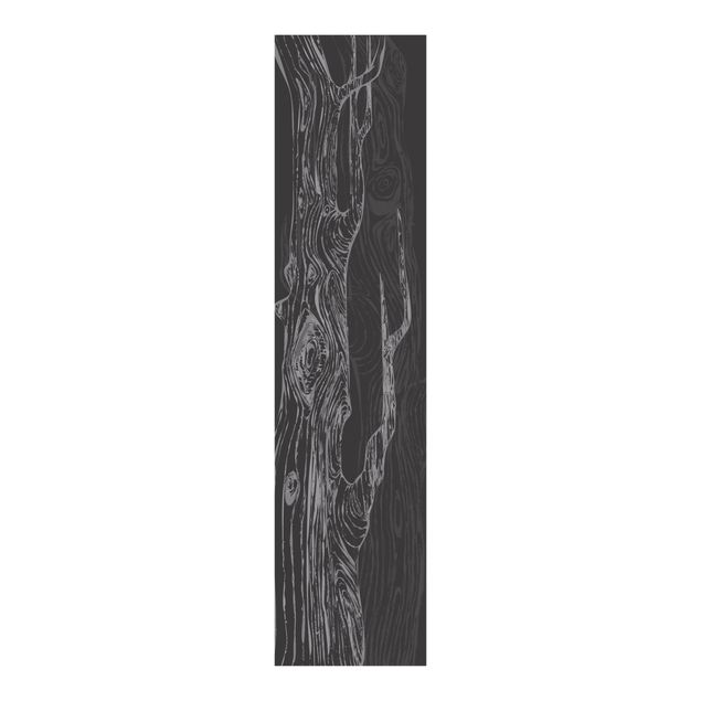 Sliding panel curtains set - No.MW20 Living Forest Anthracite Grey