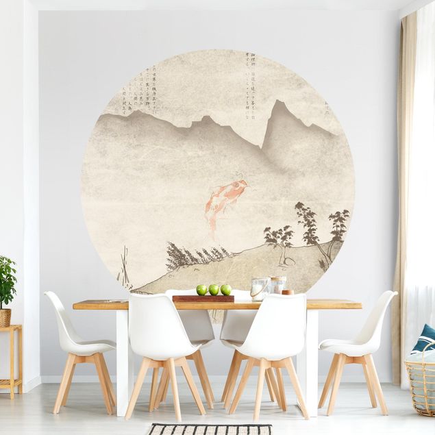 Self-adhesive round wallpaper - No.MW8 Japanese Silence