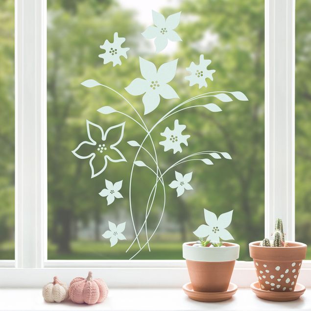 Window sticker - No.SF961 Gorgeous Flowers