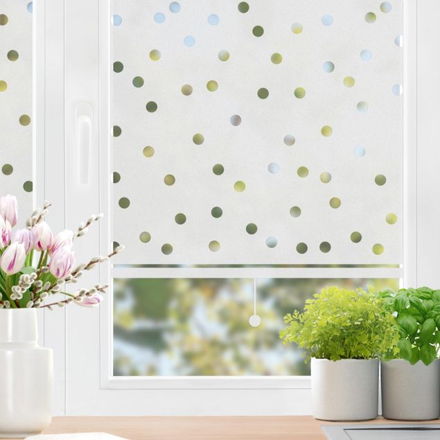 Window film - Privacy Film No.UL474 spotted Roller Blind