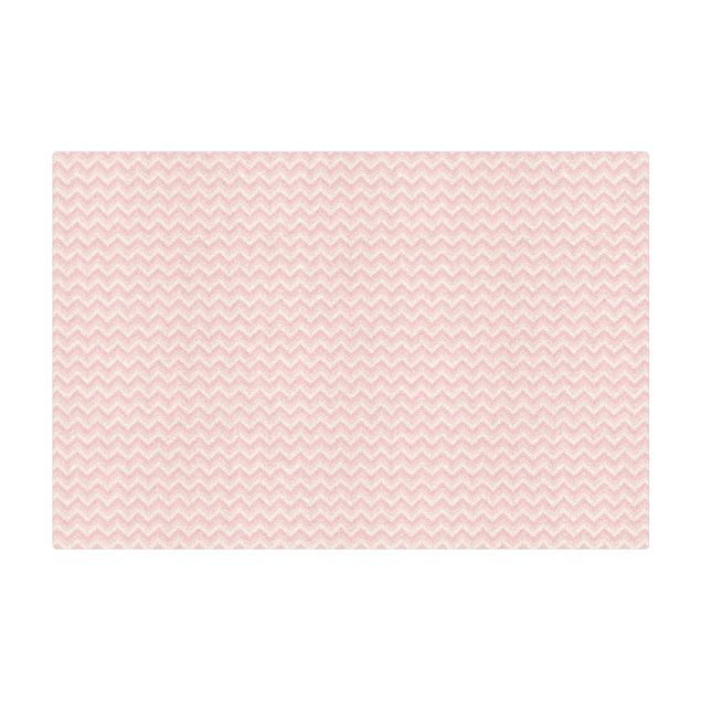 Cork mat - No.YK37 Zigzag Pattern Light Pink - Landscape format 3:2