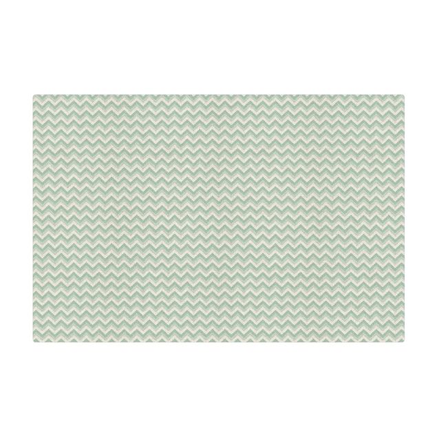Cork mat - No.YK38 Zigzag Pattern Green - Landscape format 3:2