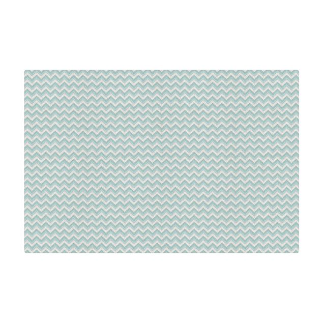 Cork mat - No.YK39 Zigzag Pattern Blue - Landscape format 3:2