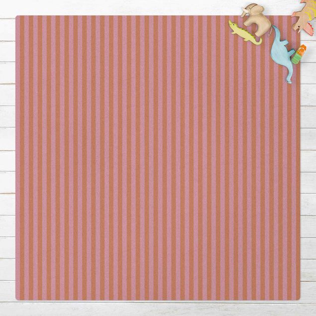 contemporary rugs No.YK45 Stripes Light Pink