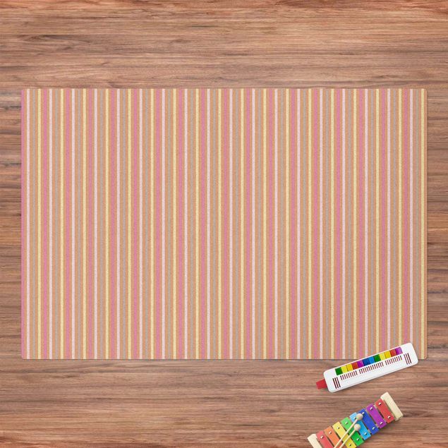 modern area rugs No.YK48 Stripes Light Pink Yellow