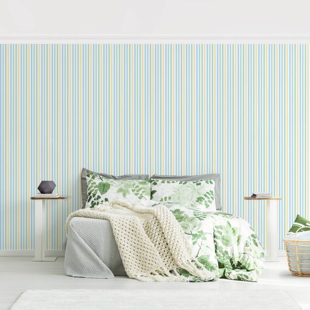 Wallpaper - No.YK49 Stripes Blue-Green