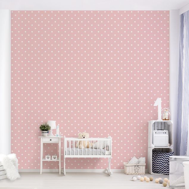 Wallpapers No.YK57 White Dots On Light Pink