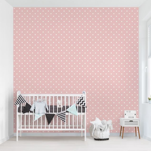 Wallpaper - No.YK57 White Dots On Light Pink