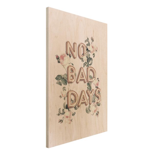 Wood print - No Bad Days