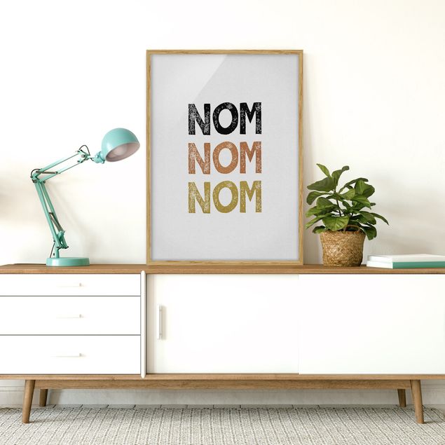 Framed poster - Nom Kitchen Quote