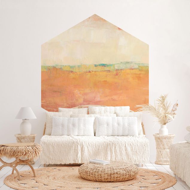 Self-adhesive hexagonal pattern wallpaper - Oasis In The Desert
