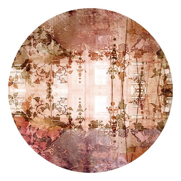 Self-adhesive round wallpaper - Old Grunge
