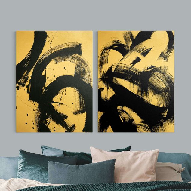 Print on canvas - Moving Onyx Duo