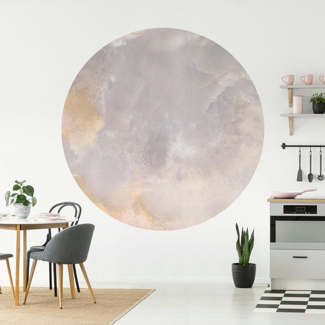 Self-adhesive round wallpaper kitchen - Onyx Marble