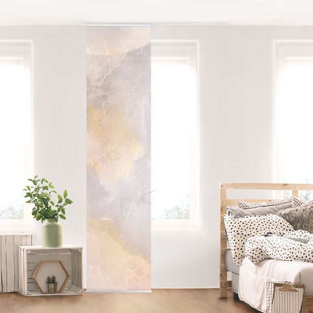 Sliding panel curtains set - Onyx Marble