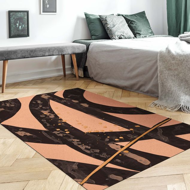Black rugs Onyx With Gold