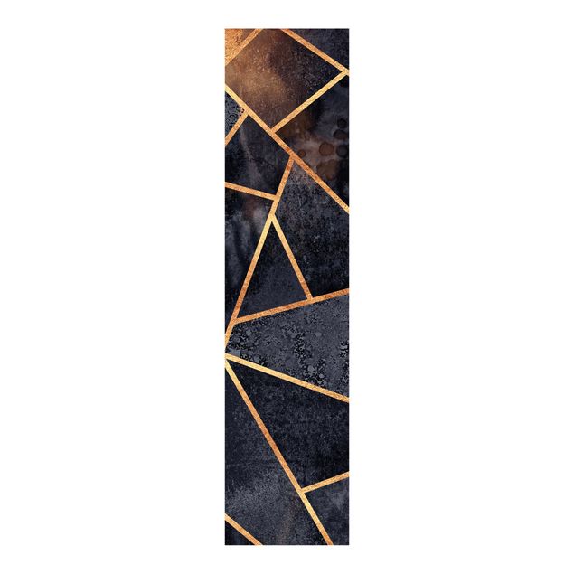 Schiebegardinen Set - Onyx mit Gold - Flächenvorhang