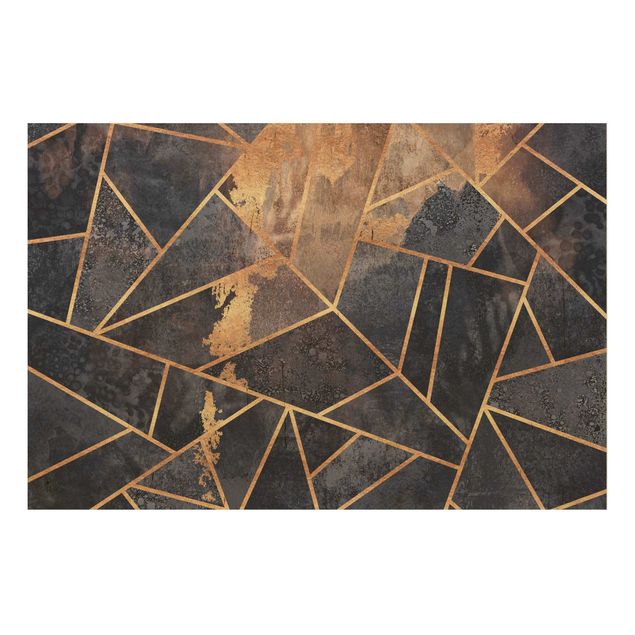 Wood print - Onyx With Gold